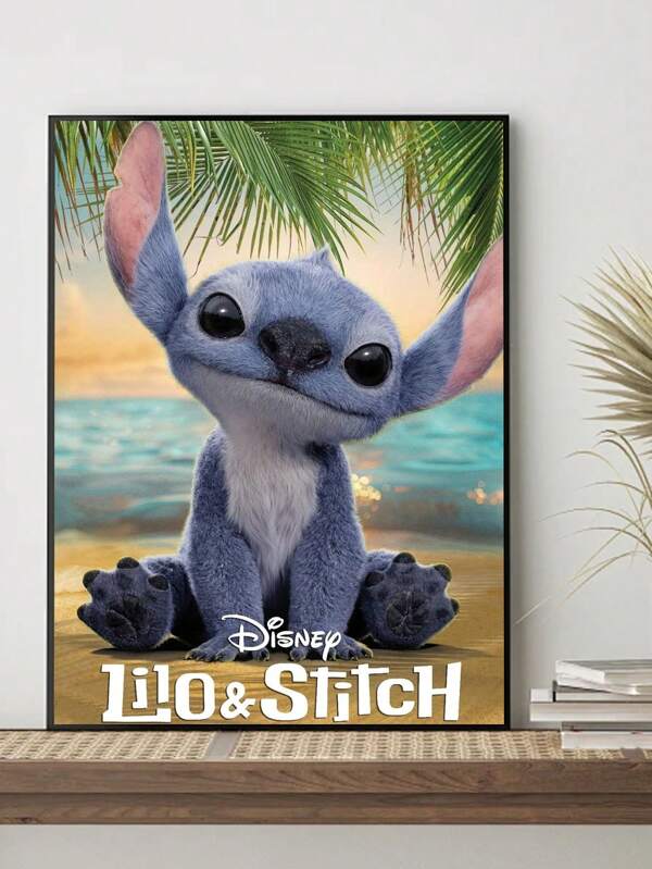 Disney 1 طقم طقم تلوين الماس DIY لحبسة ليلو وستيتش. مكتمل بجزئيات الماس ال-5D الكامل الدائريلشركة ديزني. تطريز ألماس ، فسيفساء كريستالية، يأتي مع طقم أدوات، مناسب لديكور جدران المنزل، هدايا و الميلاد للعائلة والأصدقاء