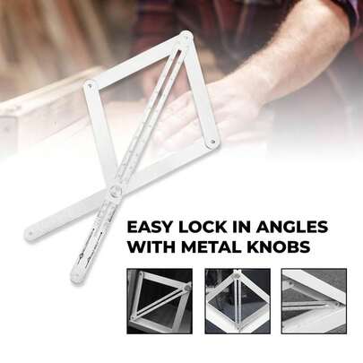 Premium Aluminum Alloy Angle Finder With Rust, Proof And Wear, Resistant Thickened Scale Body, Laser Engraved Scales For Precise Woodworking Measurements