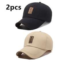 2pcs Men's Retro Patch Decorated Baseball Cap