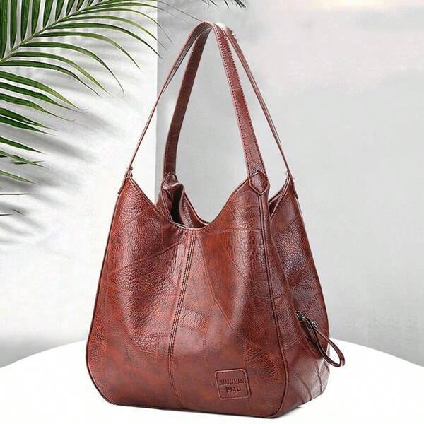 Women's Fashionable Vintage Casual Bucket Shoulder Tote Bag