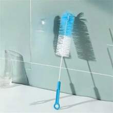 360° Rotary Long Handle Cup Brush | Bottle/Mug/Glass Cleaning Brush | Nylon Bristles | Manual Kitchen Cleaning Tool Set (With Non-Slip Handle)