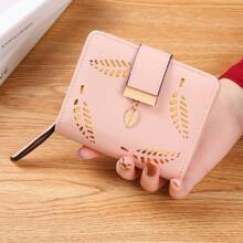 Women's Long Leaf Hollow Out Wallet Large Capacity Coin Purse Multi-Functional Card Holder For Women Wallet Purse Wallet Long Wallet