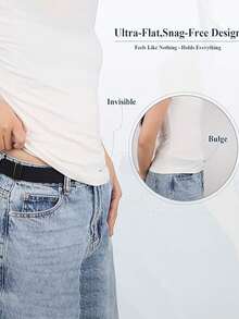 1pc Women's Elastic Waist Belt For Summer - Elastic Waistband, Adjustable Flat Buckle Belt - Jeans Dress Elastic Waist Belt, Suitable For Summer, School, Autumn, Halloween