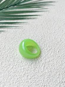 1pc Retro Minimalist Resin Ring, Fashion & High-Quality, Suitable For Daily Wear