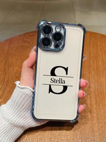 1 carcasă de telefon personalizată cu design personalizat, silicon moale, electrolizat, albastru, cu 4 colțuri, anti-cădere, compatibilă cu 16/15/14/13/12/11 Pro/ProMax/14 Plus/16e/PROMAX/A13/A14/A15/A53/A55/A54/A55/S23/S23ultra/S24ultra/S25/Sam, Galaxy, Redmi, OPPO, Honor, Infinix Smart 8, Moto G30 - cadou memorial personalizat, ușoară, confortabilă, anti-cădere