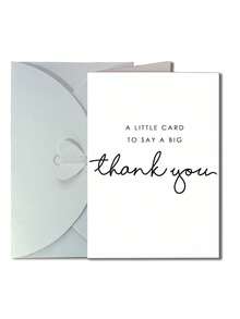 Love Card Thank You Card For Teacher - Beautiful And Elegant Thank You Greeting Card For Any Occasion With Blank Inside/For Men, Women, White Card