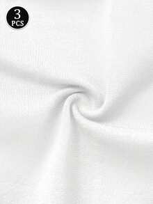 3 Pack minimalistische Damen Sportslips mit mittlerer Taille, einfarbig, lässig & bequem