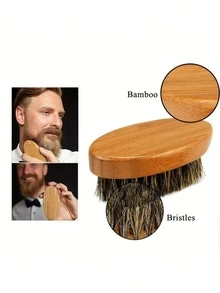 2 件/3 件胡须刷和梳子套装，男士木制美容套装，包括胡须刷、双面木制胡须梳和剪刀，是男士胡须和头发护理的理想礼物