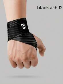 GOLOVEJOY 1 pezzo Fascia protettiva per polso da tennis/badminton in colore nero e a blocchi di colori, protettore per articolazione del polso con compressione, per allenamento di golf, lunghezza regolabile, accessori unisex da palestra - Multicolore - Visualizzare 13