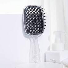 亮泽发梳，透明镂空亮泽造型梳，家用造型梳，防静电头皮按摩梳，干湿两用，适合直发和普通发质 - 女士温和发刷，返校季必备，旅行度假必备，女士发饰，梳子，发刷，发际线梳，发刷 - 彩色 - 查看 17