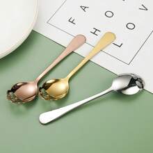 Juego creativo de 8 cucharitas de acero inoxidable con diseño de calavera para café, cucharitas doradas pequeñas ranuradas ideales para Halloween, lindas cucharitas pequeñas de 5.8 pulgadas para revolver