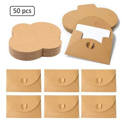 Envelope de casamento europeu, envelope de papel kraft vintage, cartão de aniversário, cartão de felicitações e bênçãos para casamento, materiais de embalagem criativos