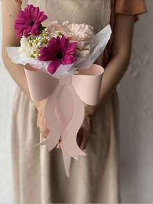 5 件玫瑰花包装盒，带蝴蝶丝带手柄，插花礼品盒 - 多 - 查看 6