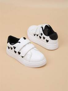 儿童休闲夏季时尚双带刺绣爱心魔术贴多功能运动鞋 - 白色 - 查看 7