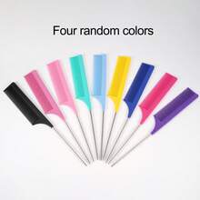 1 chiếc lược chải tóc thiết kế đuôi chuột có răng mịn, chốt thép dài dành cho phụ nữ, tạo kiểu rẽ ngôi bằng sợi carbon, chống tĩnh điện, chia ngôi và đánh rối tóc, chịu nhiệt, dành cho mọi kiểu tóc, dành cho phụ nữ, bé gái, lược chải tóc, lược, dụng cụ làm tóc, sản phẩm và phụ kiện tóc cho tiệm cắt tóc, làm đẹp, trở lại trường học, đồ dùng thiết yếu khi đi du lịch, lược, lược gỗ, lược chải tóc, thiết bị làm tóc, kiểu tóc, làm tóc, lược chải tóc, bộ lược chải tóc, lược chải tóc, lược cho tóc xoăn, lược gỡ rối, lược chải tóc cho phụ nữ, tiệm cắt tóc, thiết bị làm tóc - Màu Hồng Tươi - Xem 24