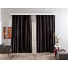 Swiss Curtain Rail BLACKOUT Fabric 6.00X2.80 - Óxido marrón - Ver 1