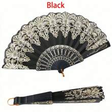 1/2/5pcs Elegant Bohemian Style Fabric Fan With Floral Pattern - Perfect For Weddings, Decorations, Parties, And Gifts | Elegant Design For Special Occasions Like Thanksgiving, Mother'S Day, Father'S Day, And Graduation Events, Wedding Decorations