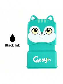 1 Stück schwarze süße Cartoon-Namens-Stempel aus wasserfestem Kunststoff für Kleidung, personalisiert für Studenten und Geschäftsnutzung, individueller Namens-Stempel für Kleidung, handschriftliche Unterschrift-Stempel, Siegel, kompakt, bügelfrei, individuell, einzigartiges ideales Geschenk für sie, Schüler, Arbeiter zu Jahrestagen, Geburtstagen, Zuhause, Schule, Urlaubsstimmung, Schüler der Sekundarstufe I und II, Studenten, Erstsemester, Zweitsemester