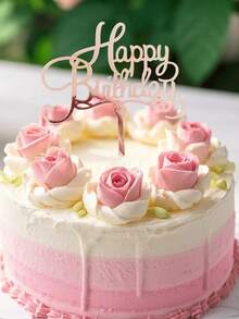 1 件/3 件生日快乐蛋糕装饰、金色/银色/玫瑰金亚克力蛋糕装饰、生日派对现代字母蛋糕顶部装饰、生日蛋糕装饰礼物、DIY 蛋糕装饰用品、派对装饰用品、烘焙用品、烘焙装饰、烘焙用品、蛋糕用品、家具厨房必需品、节日礼物