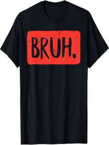 % Cotton Brothers Funny Quotes Brothers Mom Slang Boys  Teenagers Youth-Shirt - Black - View 2
