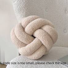 1pc Plush Sherpa Knot Ball Decorative Pillow, Home Decor Accent Cushion For Sofa Bedroom, Halloween Gift - Multicolor - View 27