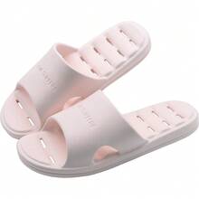Nuevas zapatillas de ducha para mujer, sandalias antideslizantes de secado rápido para el baño, la casa y la piscina, zapatillas de interior para el gimnasio, suela blanda, color beige, tallas S, M, L, XL - Rosa 6-7 Señorita 5-6 Hombres - Ver 1