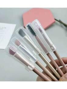 1/3/5件套化妆刷、可重复使用的旅行化妆刷套、化妆品防尘套、化妆海绵收纳盒、塑料化妆搅拌器、化妆刷套、化妆粉扑盒、大号粉扑分配盒、三角形化妆垫盒