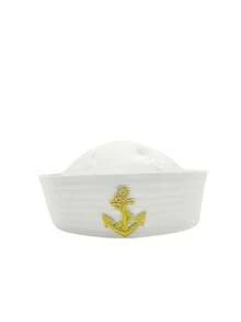 1 Set Assorted Sailing Patches Polyester Nautical Sailor Cap, Captain Hat, Party Hat, Cosplay Costume, Sailor Accessories, Unisex Hats, Beach Hat, Summer, Adult Party, Cruise Party, Sailor Theme, Bar, Nightclub, Carnival, Bachelor Party, Christmas, New Year