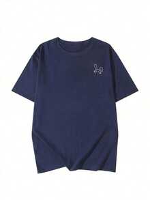 Women's T-Shirt Blouse Cute Rabbit 100% Cotton T-Shirt Shirt New Release - Màu xanh hải quân - Xem 2