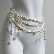 1 Super Fairy Tassel Flower Belt, Multiple Styles, Imitation Pearl Multi-Layer Stacking. It Has A Niche And High-End Feel, With A Personalized, Fashionable, And Elegant Style. It Is A Waist Accessory For Women's Clothing. - 01 - 查看 1