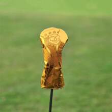 1 pieza Nuevo protector de palo de golf estilo naipe dorado para palo número 1, cubierta resistente a los arañazos unisex para protección de palos de golf