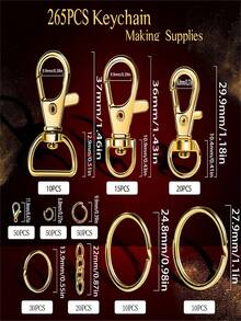 DIY 13-Slot Fashion Keychain Making Kit, Key Ring, Key Chain, Hardware, Lobster Clasp, Box Accessories, Keychain Craft Jewelry - Multicolor - View 6