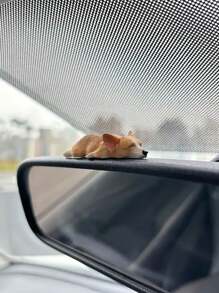 1pc Miniature Corgi Dog Car Interior Dashboard Decor, Anti-Stress Accessory