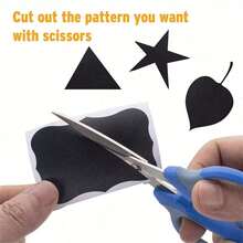 1pc 120 Sheets/Roll Waterproof PVC Reusable Blackboard Sticker, Kitchen Organization Labels, Chalkboard Memo Sticker School Supplies, Back To School - Black - View 11