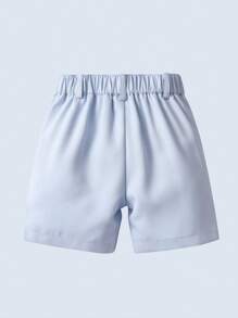 BOARNSEORL Light Blue Shorts For Young Boys, Casual Versatile Design Suitable For Daily Outings, Holidays, Travel, School, Summer