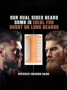 2 件/3 件胡须刷和梳子套装，男士木制美容套装，包括胡须刷、双面木制胡须梳和剪刀，是男士胡须和头发护理的理想礼物