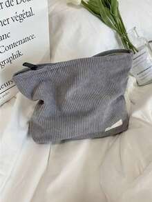 1个字母图案拉链化妆包，化妆包，化妆收纳袋，护肤包，洗漱包，旅行必备，邮轮必备，宿舍必备，婚礼伴娘礼物，妈妈礼物，生日礼物，送给朋友和老师的礼物，家居装饰，浴室客厅卧室装饰，浴室收纳，珠宝收纳，唇油收纳，指甲油收纳，旅行必备，情人节礼物，房间装饰，钱包必备，女士化妆包，钱包必备物品，邮轮必备，设计师手提包，基础款，梳妆台必备，房间，可爱化妆包 - 灰色 - 查看 7