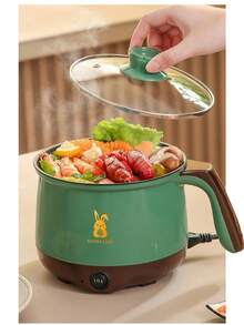 RAF 迷你电饭煲家用厨房食品面条单层/双层多功能不粘锅蒸煮器具火锅电蒸锅快速拉面锅1.8升迷你便携式自热电饭锅煮面条燕麦片意面火锅电热宿舍懒人锅