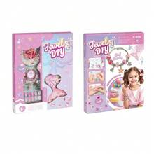 48 pièces Kit de fabrication de bijoux perles DIY pour enfants, Bracelet créatif et pinces à cheveux, Kit d'art d'ongles, Jouet éducatif STEM Artisanat Ensemble de bijoux pour filles de 4 à 12 ans, Cadeau de fête idéal