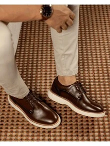 Men's Oxford Formal Shoes Giovanni Casual Comfort Adults Parties Wedding Graduation Church - 白蘭地 - 查看 3