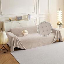 HOME Couch Cover Sofa Cover For 2 Cushion Couch, Non-Slip Soft Sofa Slipcover Protector, Sofa Covers Washable, Couch Covers For Sectional Sofa, Sofa Towel For Pet Cat Dog, 71" X 118", Grey - Yến mạch - Xem 1