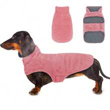 Metglad Double-Sided Fleece Dog Winter Coat, Windproof Warm Dog Jacket Vest, Small/Medium/Large Dog Pet Clothing - Watermelon Pink - View 26