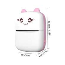 Impresora de etiquetas mini, impresora térmica de bolsillo mini con 5 rollos de papel, impresora sin tinta compatible con Android e iOS, impresora mini para notas de estudio, fotos, memorandos, diarios, viajes - Multicolor - Ver 4