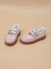 女童双扣休闲鞋，夏季新款儿童时尚百搭运动鞋 - 粉色 - 查看 8