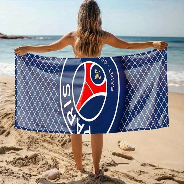 Toalla de playa FC - Esterilla de playa de poliéster ultra suave y de secado rápido con diseño a cuadros, perfecta para nadar, tomar el sol, viajar y acampar, accesorios de playa | Patrón de cuadros | Tela duradera, artículos esenciales para la playa