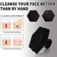 Sanftes Silikon-Reinigungswerkzeug für Männer - Sanfte Peeling-Massagebürste für die gründliche Reinigung, entfernt abgestorbene und trockene Haut, parfümfrei, ergonomisches Design für empfindliche Haut und Bartpflege, Silikon Gesichtsreinigungsbürste, helle Beige Peeling, kompakte Aufbewahrung