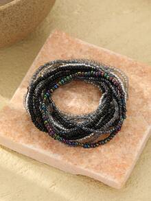 18pcs/Set Bohemian Style Glass Seed Bead Bracelets