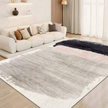 1pc Luxury French Colorblock Abstract Geometric Pattern Carpet, 1100g Fine Yarn Wool + TPR Washable Fabric Bottom, Nordic Minimalist Textured Rectangular Fluffy Soft Machine Washable Area Rug, Suitable For Outdoor, Entryway, Living Room, Bedroom, Laundry Room, Bathroom, Game Room, All Season Large Size Home Mat, Home Decor