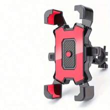ABS Material Motorcycle & Bicycle Phone Holder, 360 Degree Rotation, Auto Locking Fit Universal Handle, 4-Claw Design, Easy Install GPS Navigation
