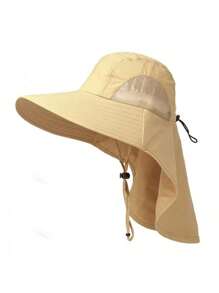 UV Protection Hat, Summer Outdoor Sunscreen Hat For Men & Women, Wide Brim Sun Hat With Face & Neck Cover, Suitable For Fishing